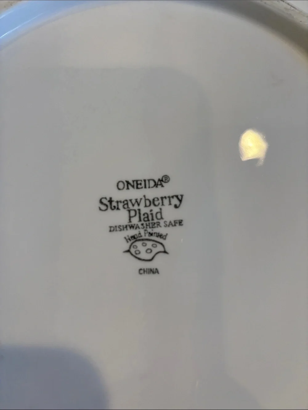 Strawberry Plaid Floral Serve Plate by Oneida NWT 12”x12”x1.50”
